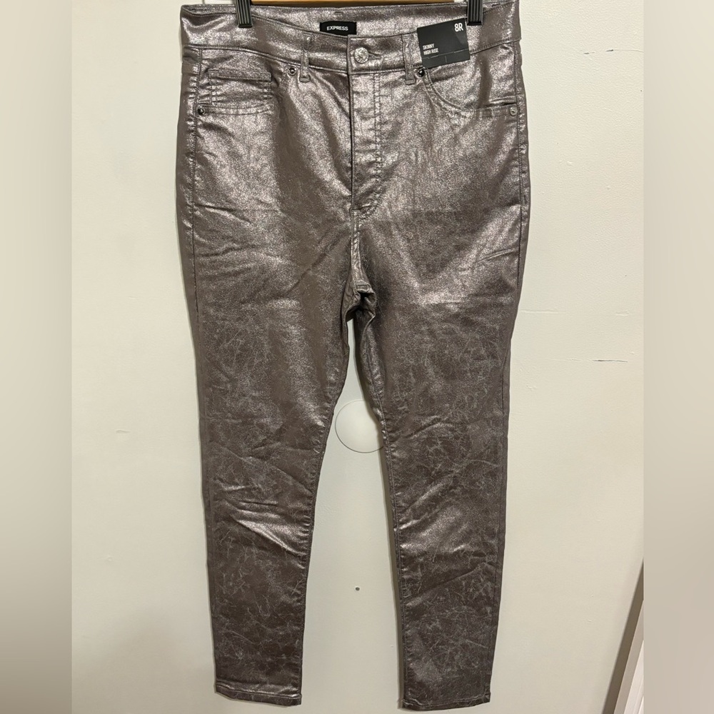 BN Women’s express Metallic super high rise slim - sz 8R